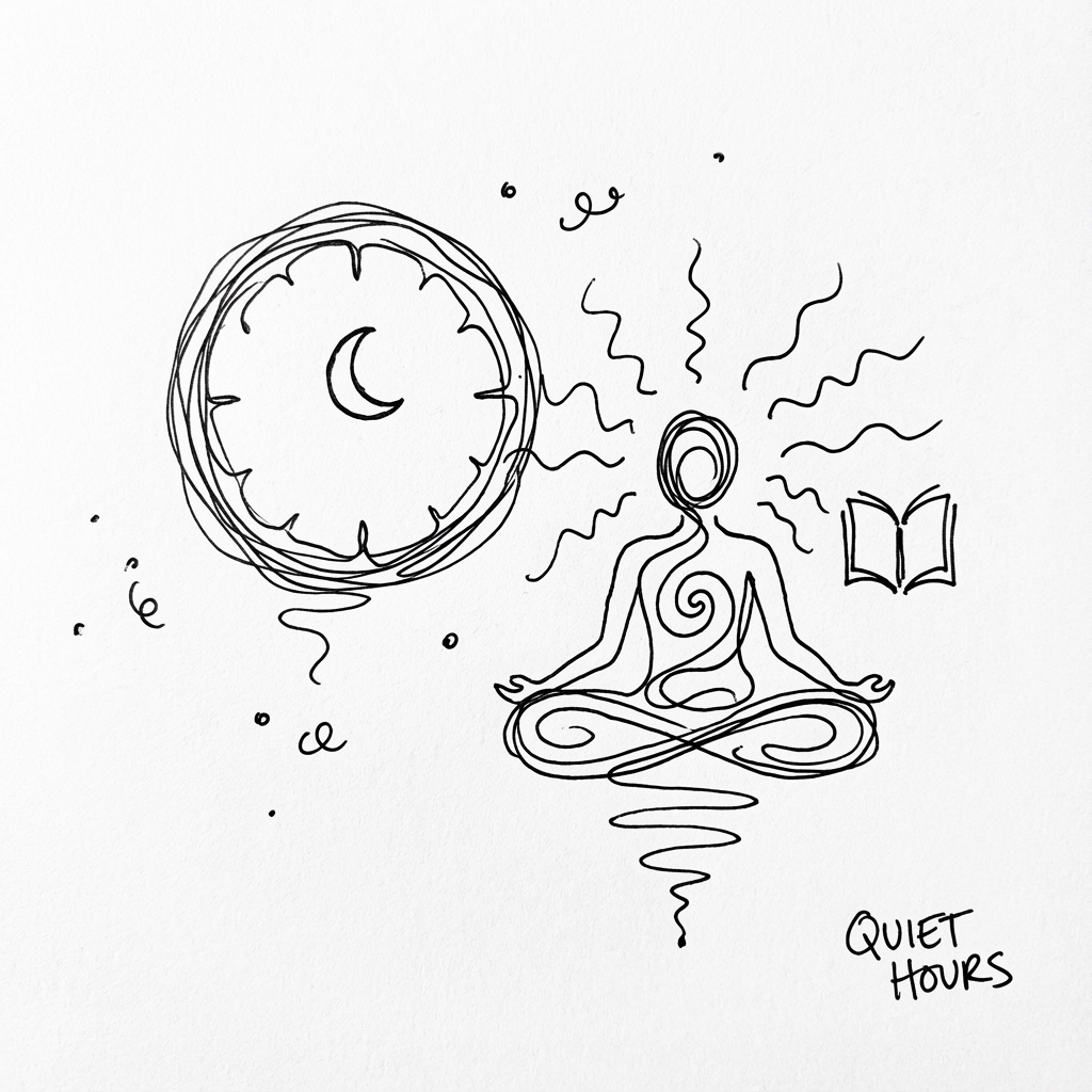 Conceptual preview for Quiet Hours - Artwork by Nicholas MacAskill